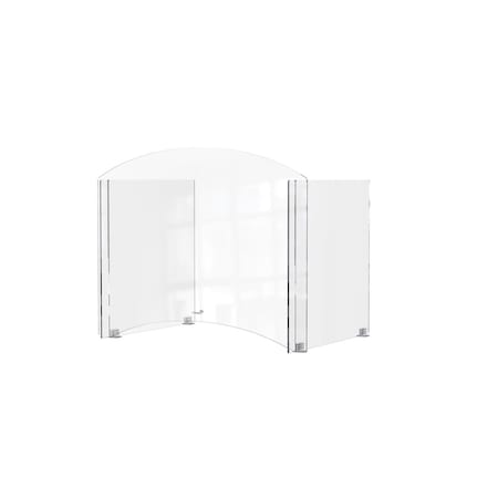 Rosseto Serving Solutions Avant Guarde Clear Student Desk Shield with Pass Through, 1 EA AG024